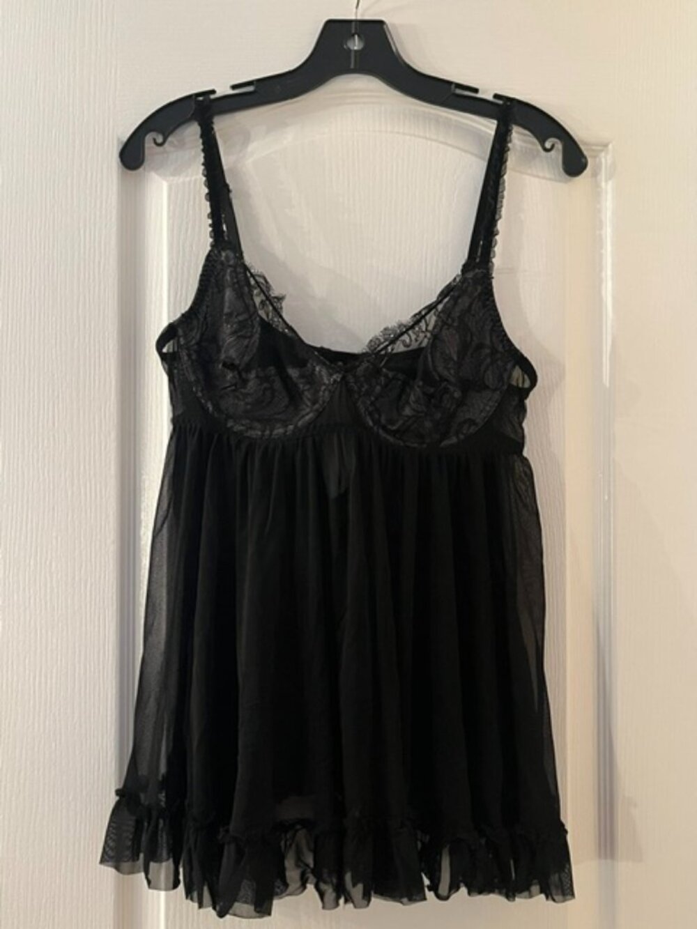 Frederick’s of Hollywood Black Lace Babydoll – Size XL